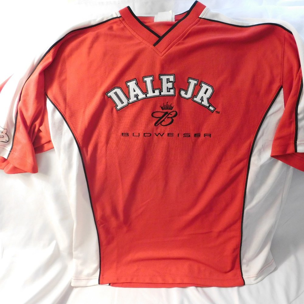 NASCAR DALE JR BUDWEISER JERSEY SHIRT SIZE LARGE